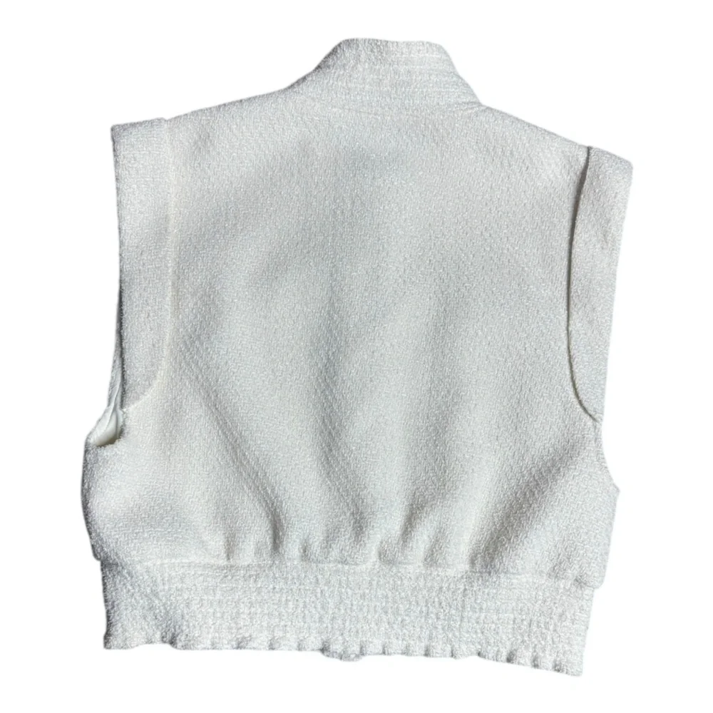 Christian Lacroix Tweed Sleeveless Button Front Vest size XS - Picture 6 of 11